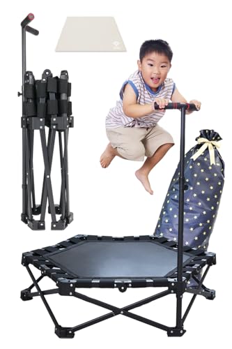 トランポリン　 耐荷重100kg トランポリン 子供用 大人用 Amazon | Fuwata トランポリン 手摺付き 室内用 大人用 子供用
